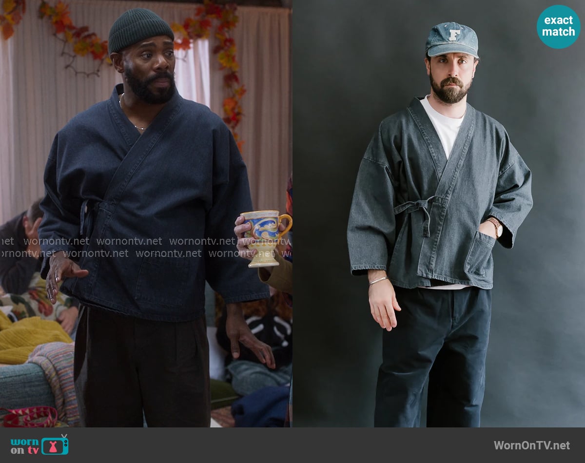 Eat Dust Clothing M-I-008 Shogun Kimono Griffin Denim worn by Danny (Colman Domingo) on The Four Seasons