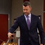 EJ’s brown stripe tote bag on Days of our Lives