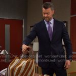 EJ’s brown stripe tote bag on Days of our Lives