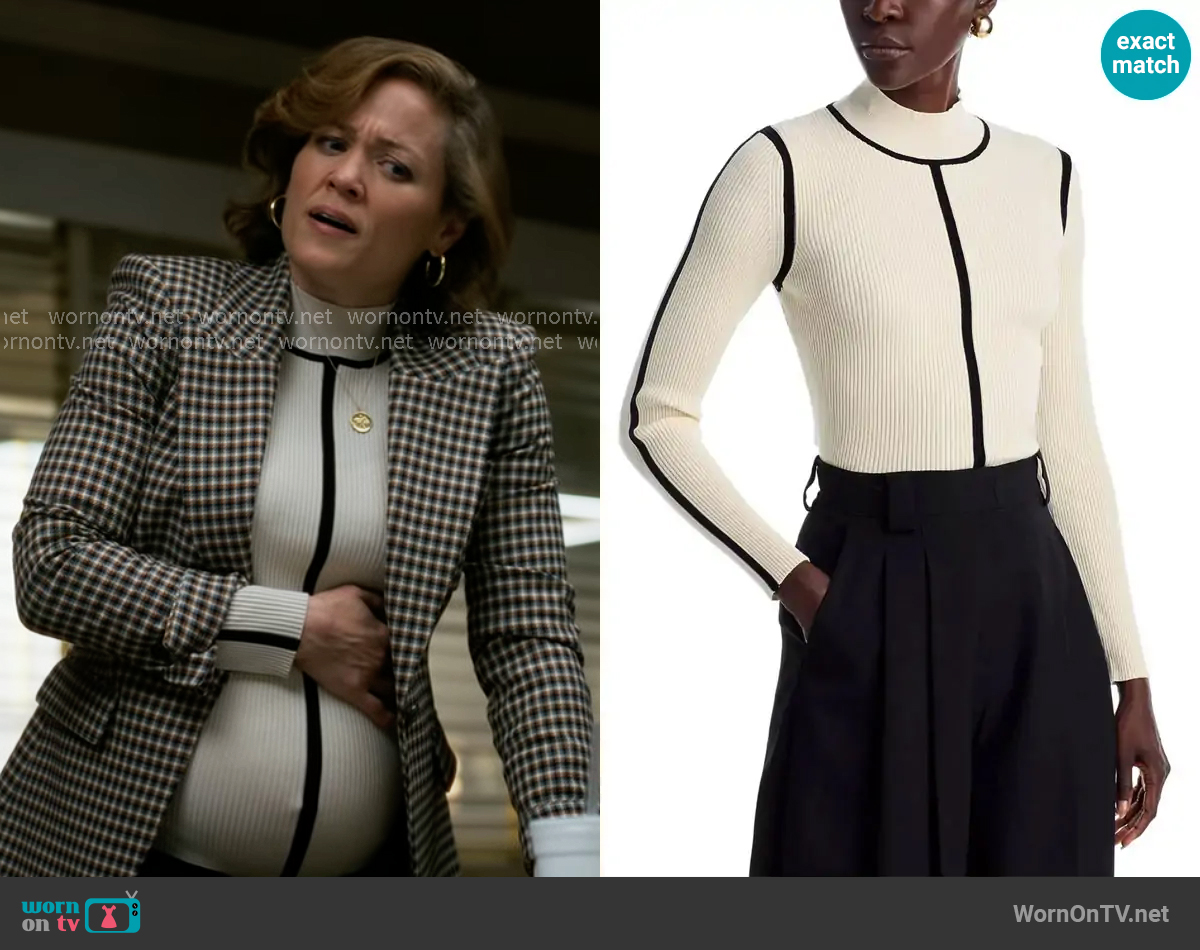 Elie Tahari The Chani Mock Neck Sweater worn by Angie Polaski (Erika Christensen) on Will Trent