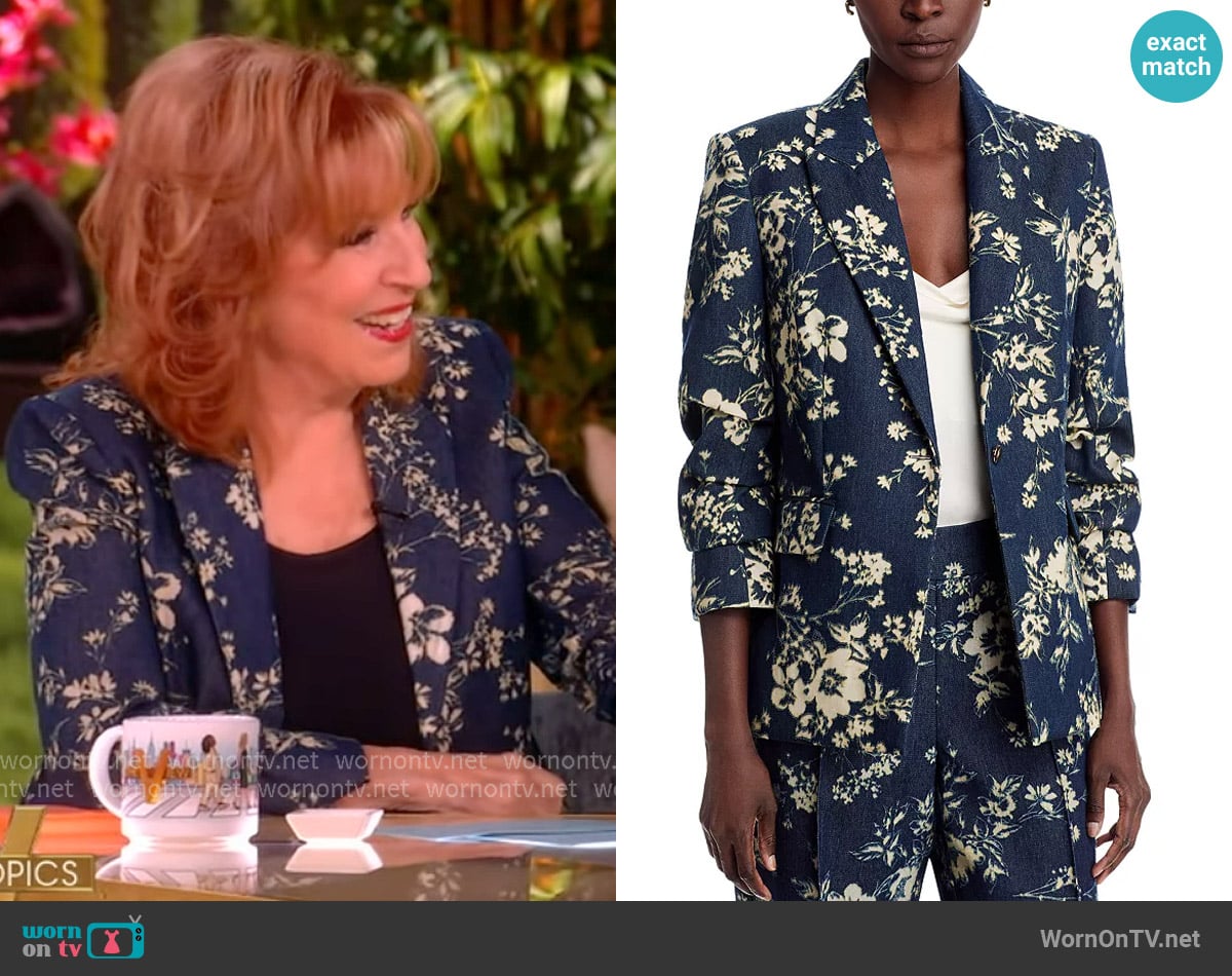 Elie Tahari The Gabby Denim Burnout Jacket worn by Joy Behar on The View