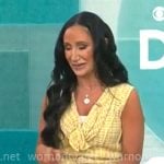 Elizabeth Werner’s yellow tweed dress on CBS Mornings