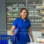 Elizabeth’s blue shirtdress on Good Morning America