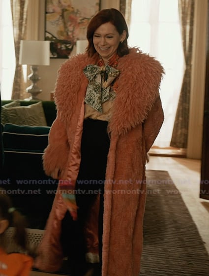 Elsbeth’s pink fur coat on Elsbeth