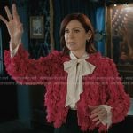 Elsbeth’s pink ruffle jacket on Elsbeth