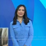 Emilie's blue leopard shirtdress on Today