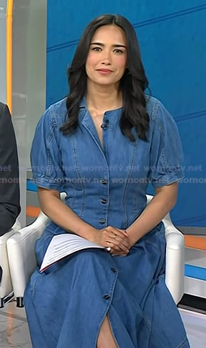 Emilie’s button front denim midi dress on Today