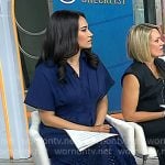 Emilie’s navy eyelet shirtdress on Today