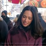 Emilie’s purple double breasted coat on Today