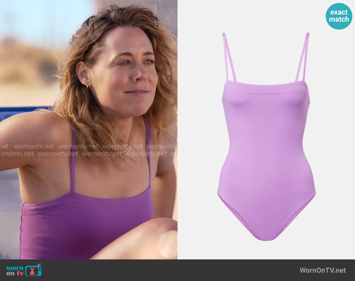 Eres Aquarelle swimsuit worn by Ginny (Erika Henningsen) on The Four Seasons