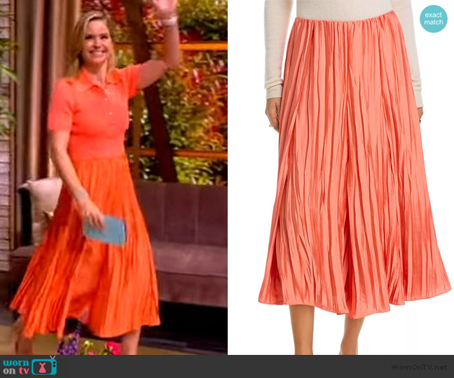Essentiel Antwerp Crinkle Paneled Maxi Skirt worn by Sara Haines on The View