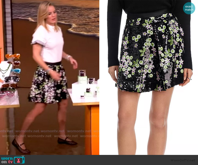 Essentiel Antwerp Embellished Miniskirt worn by Sara Haines on The View