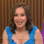 Eva Pilgrim's blue button front dress on CBS Mornings
