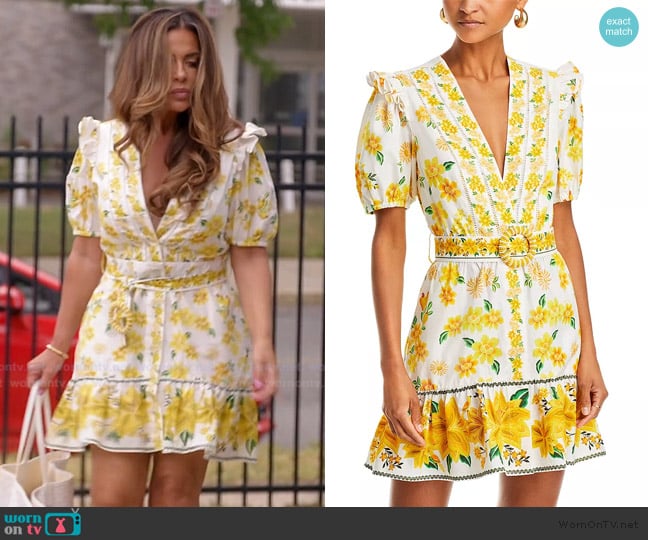 Farm Rio Azaleia Mini Dress worn by Dolores Catania on The Real Housewives of Rhode Island