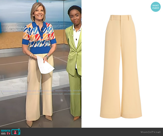Favorite Daughter The Jones Wide-Leg Pants in Blondie worn by Kate Snow on NBC News Daily