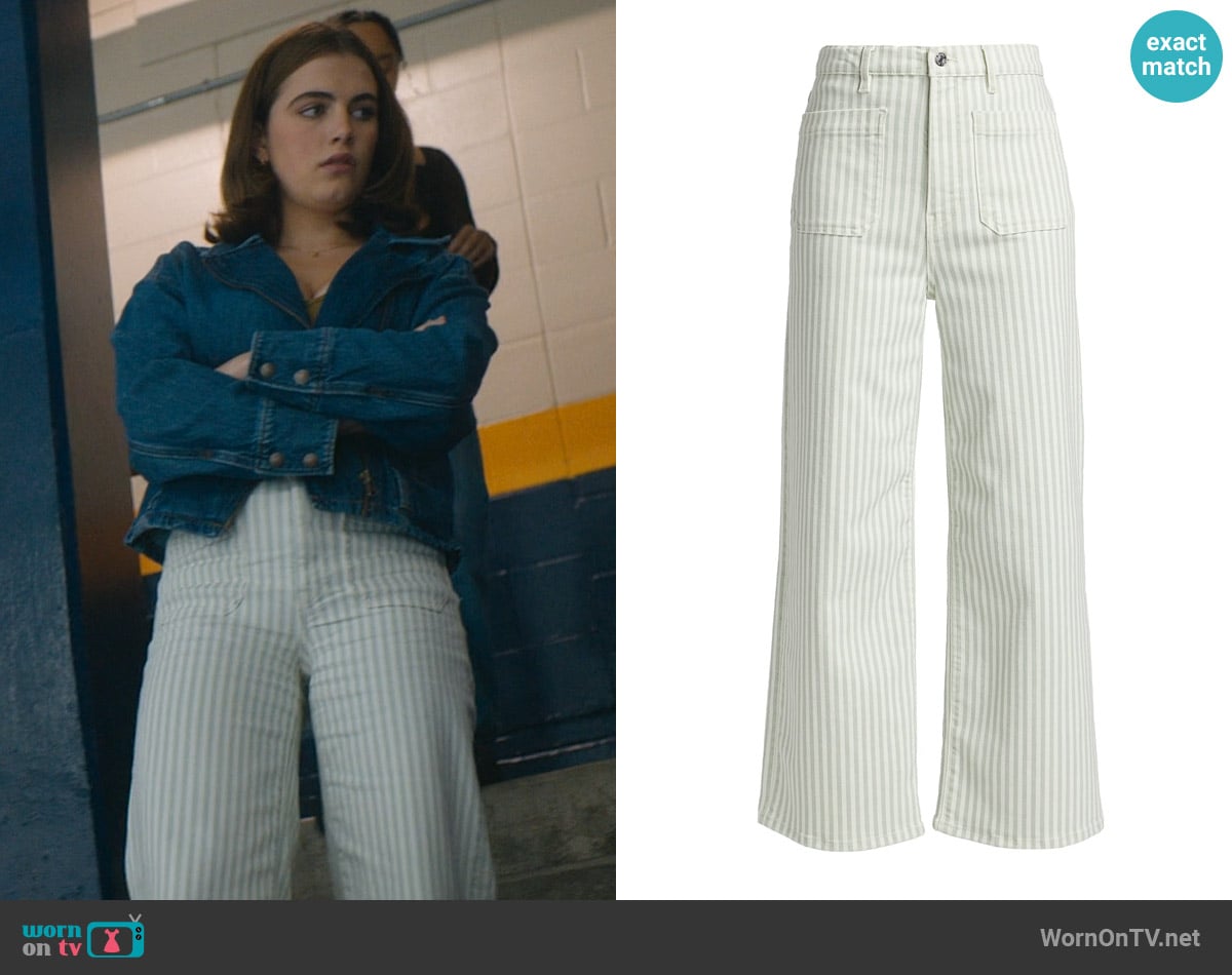 Frame The Anchor Striped Crop Pants worn by Hannah Wells (Ella Bright) on Off Campus