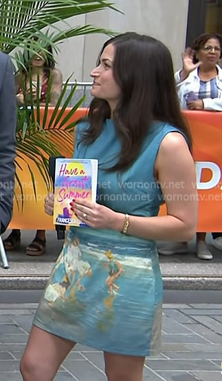 Francesca Cocchi’s blue beach print mini dress on Today