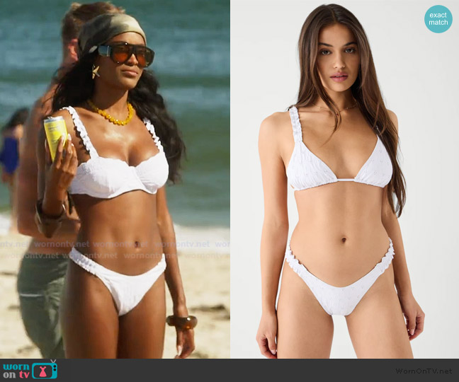 Frankies Bikinis Chapel Eyelet Top worn by Ciara Miller on Summer House