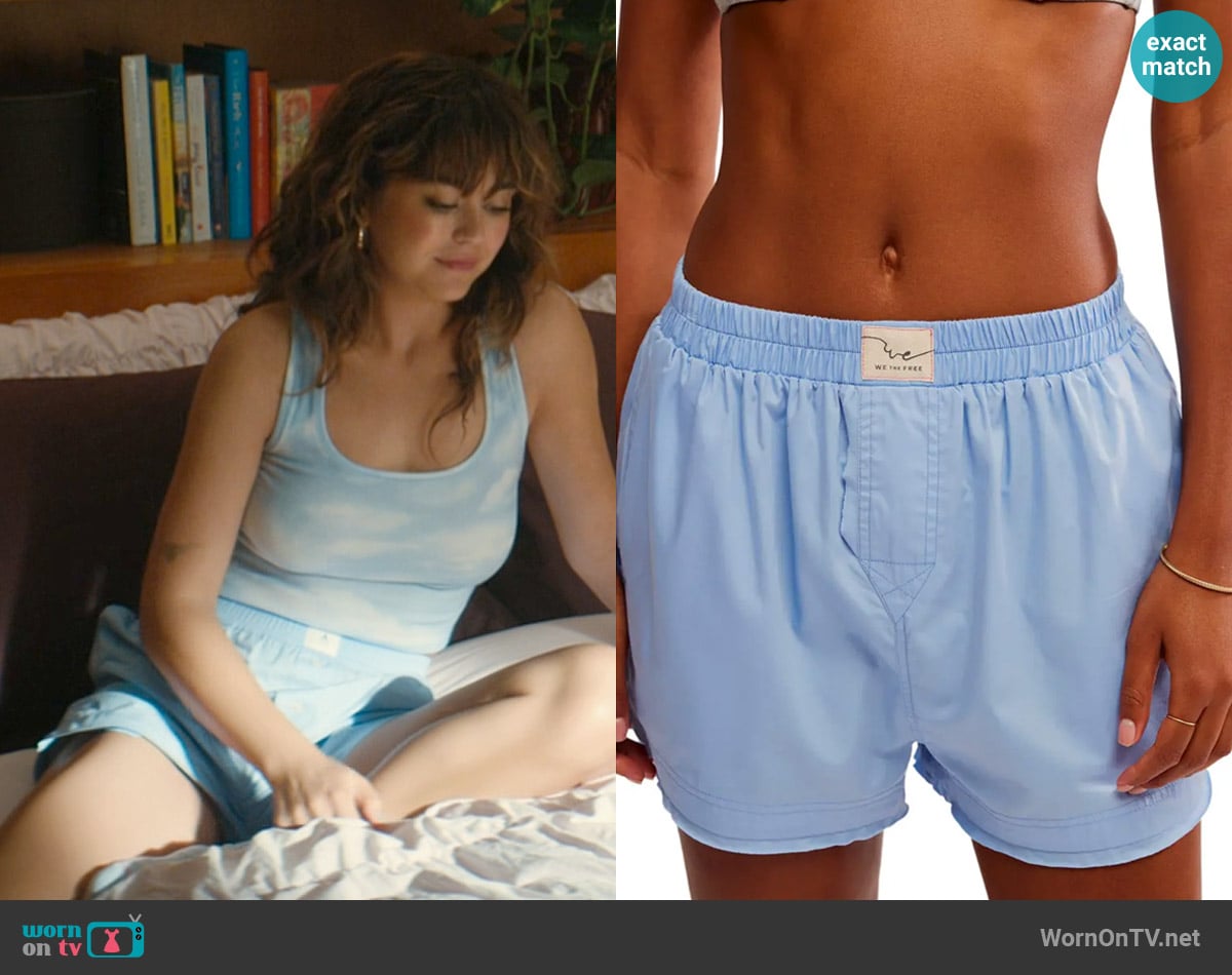 Free People Day to Day Boxer Shorts worn by Allie Hayes (Mika Abdalla) on Off Campus