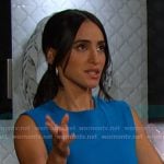 Gabi's blue sleeveless mini dress on Days of our Lives