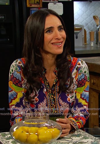 Gabi’s mixed print blouse on Days of our Lives