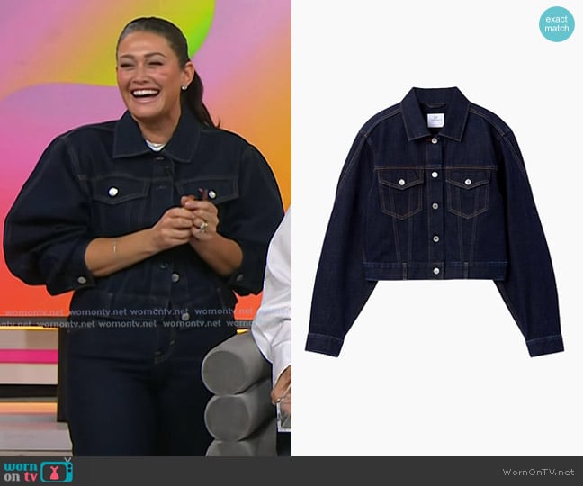Ashlee Glazer’s dark navy denim jacket on Today