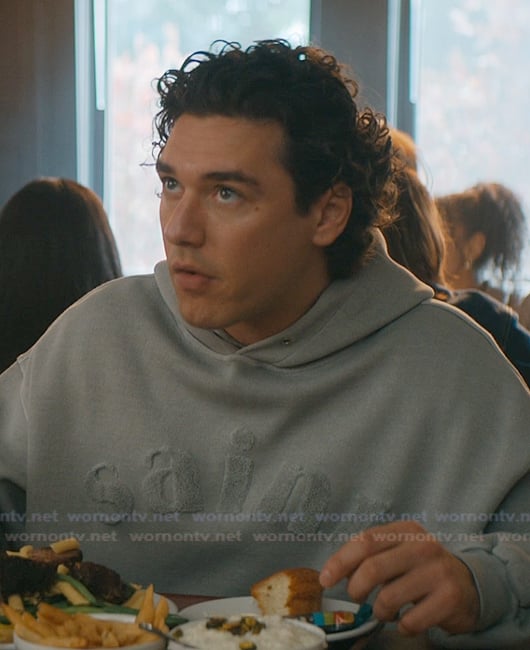 Garrett’s gray hoodie on Off Campus