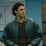 Garrett’s green bomber jacket on Off Campus