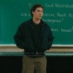 Garrett’s green cargo pants on Off Campus