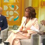 Gayle King’s peach 3i piece suit on CBS Mornings