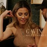 Georgina's brown ribeed halter knit top on In The City