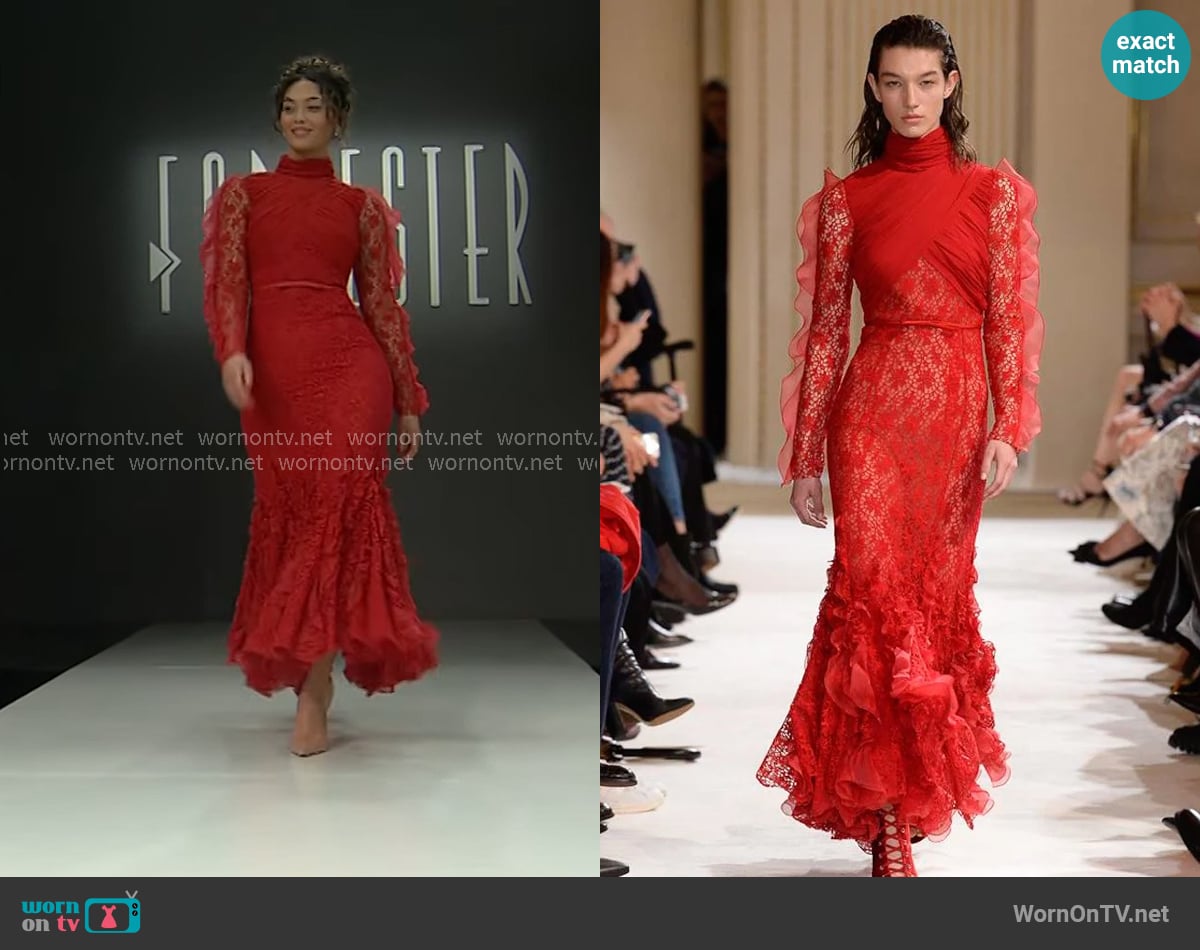 Giambattista Valli AW17 Collection Dress worn by Petra (Alexis Gaube) on The Bold and the Beautiful