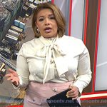 Gilma Avalos’s pink button front skirt on Today