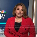 Gilma’s red double breasted blazer on NBC News Daily