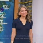Ginger's navy ribbed polo dress on Good Morning America
