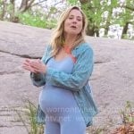 Ginny’s blue romper and green striped shirt on The Four Seasons