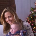 Ginny’s ski print top on The Four Seasons