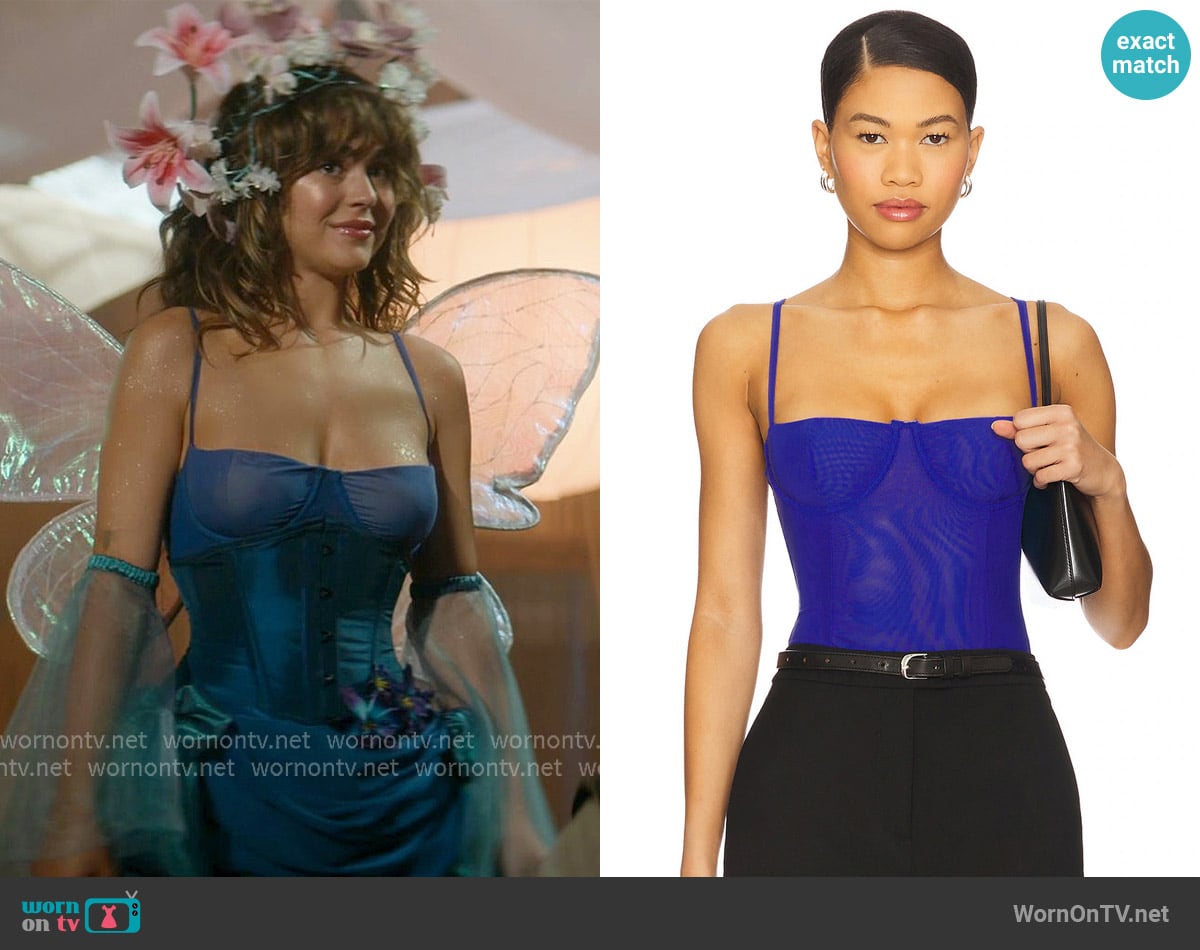 Good American Mesh Bustier Bodysuit worn by Allie Hayes (Mika Abdalla) on Off Campus