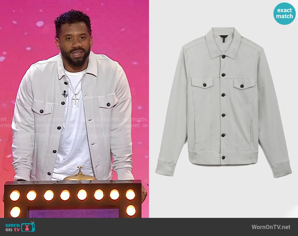 Good Man Brand Jean Jacket in Silver worn by Russell Wilson on Today