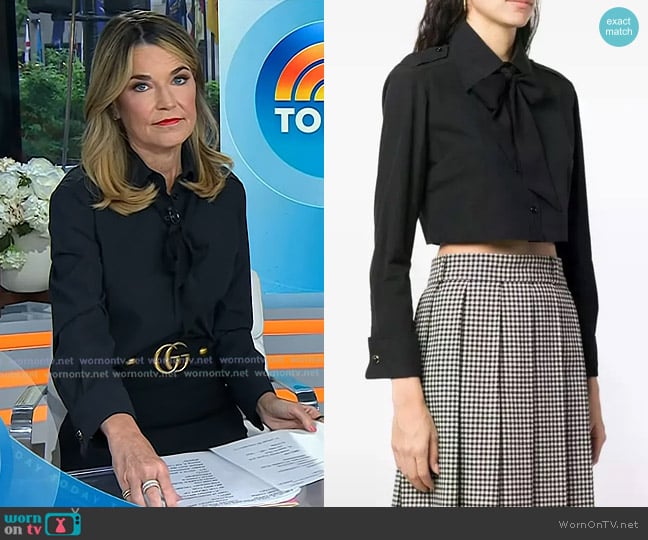 Gucci Cotton Poplin Shirt worn by Savannah Guthrie on Today