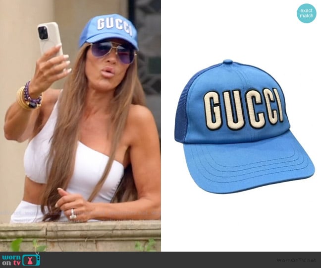 Gucci Mesh Cap worn by Liz McGraw on The Real Housewives of Rhode Island