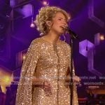Hannah Harper’s sequin cape mini dress on American Idol