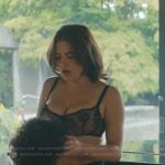 Hannah’s black sheer bra on Off Campus