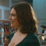 Hannah’s green wrap top on Off Campus