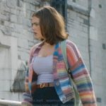Hannah’s stripe knit cardigan on Off Campus