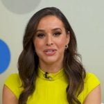 Hanna's yellow cap sleeve mini dress on Good Morning America