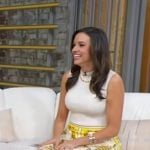 Hanna’s yellow printed handkerchief Skirt on Good Morning America