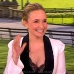 Hayden Panettiere white contrast blazer on The View