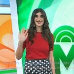 Hayley Sacks’s grey polka dot skirt on Today