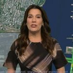 Heather's black and beige plaid dress on Good Morning America